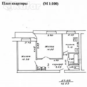 Продам 2-х комнатную квартиру в Новке г. Полоцк комнаты раздельные