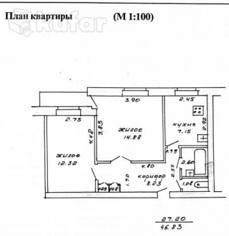 Продам 2-х комнатную квартиру в Новке г. Полоцк комнаты раздельные
